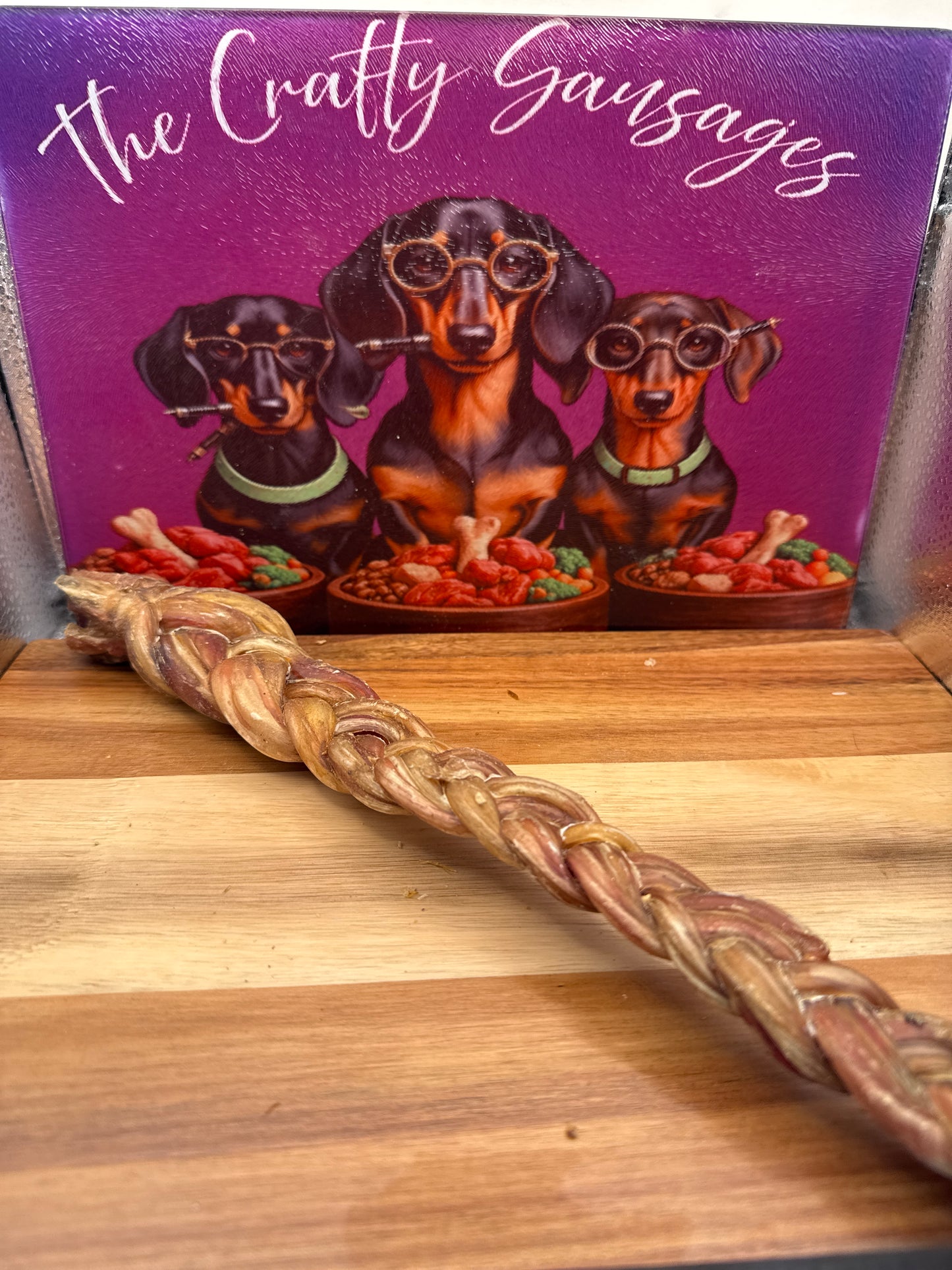 35cm Braided Pizzle Dog Treat