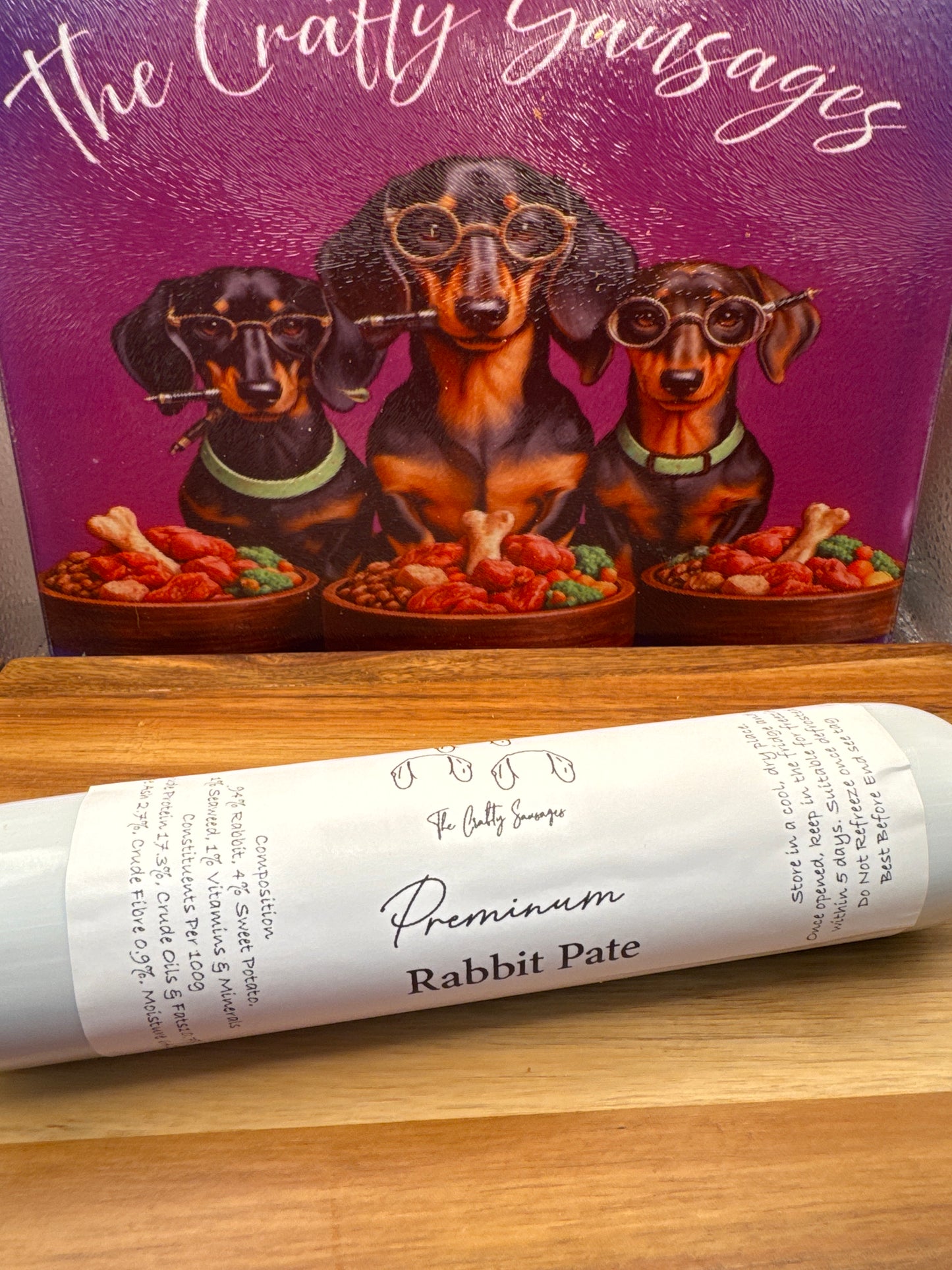 Premium Rabbit Pâté for Dogs (Natural Training & Enrichment Treat)